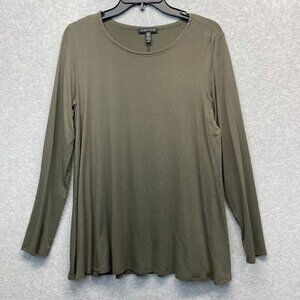 Eileen‎ Fisher System Viscose Jersey Top Medium Lightweight Stretch Crew Neck